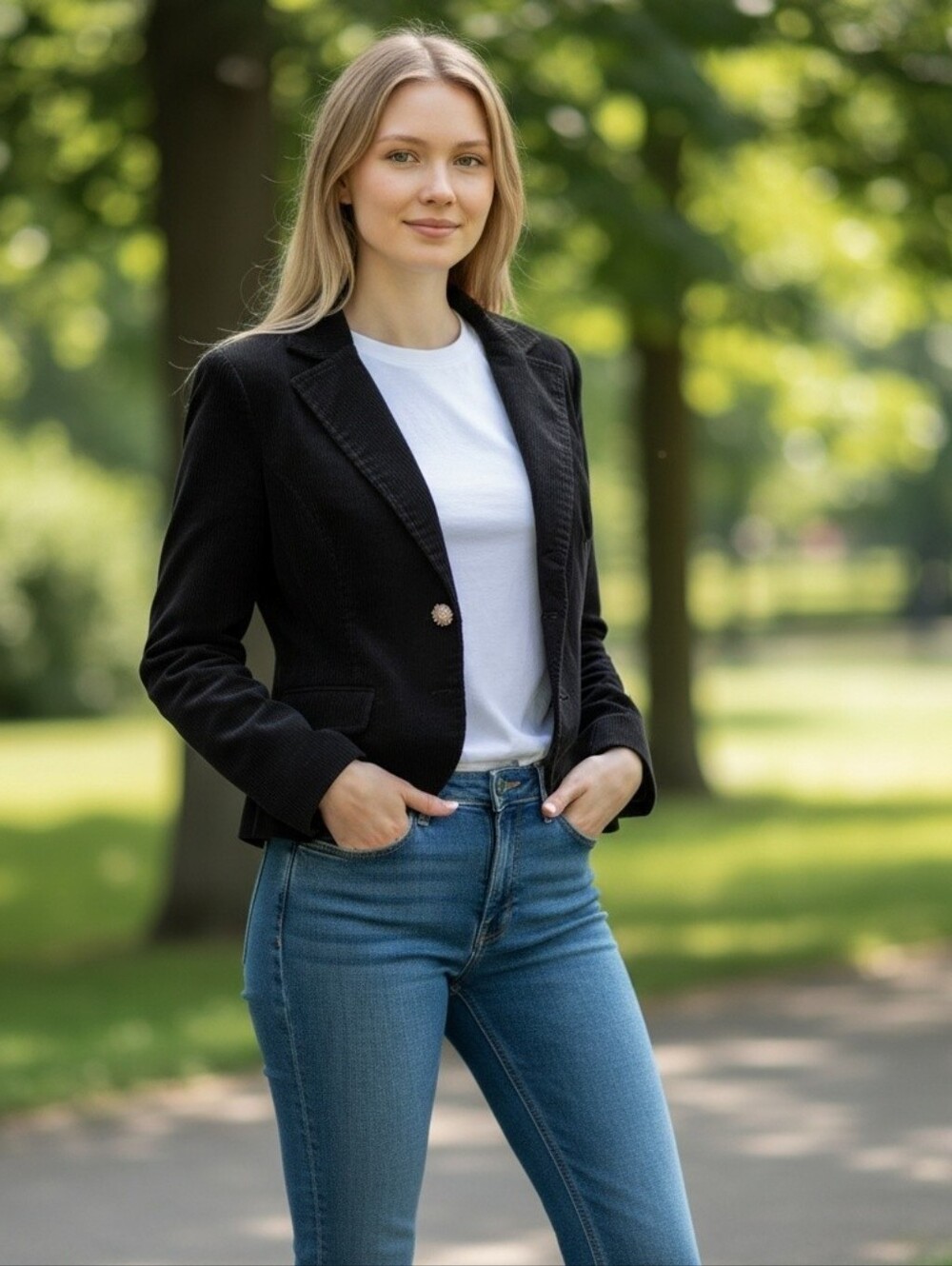 Kikit Jeans Black Women's Blazer Jacket XL